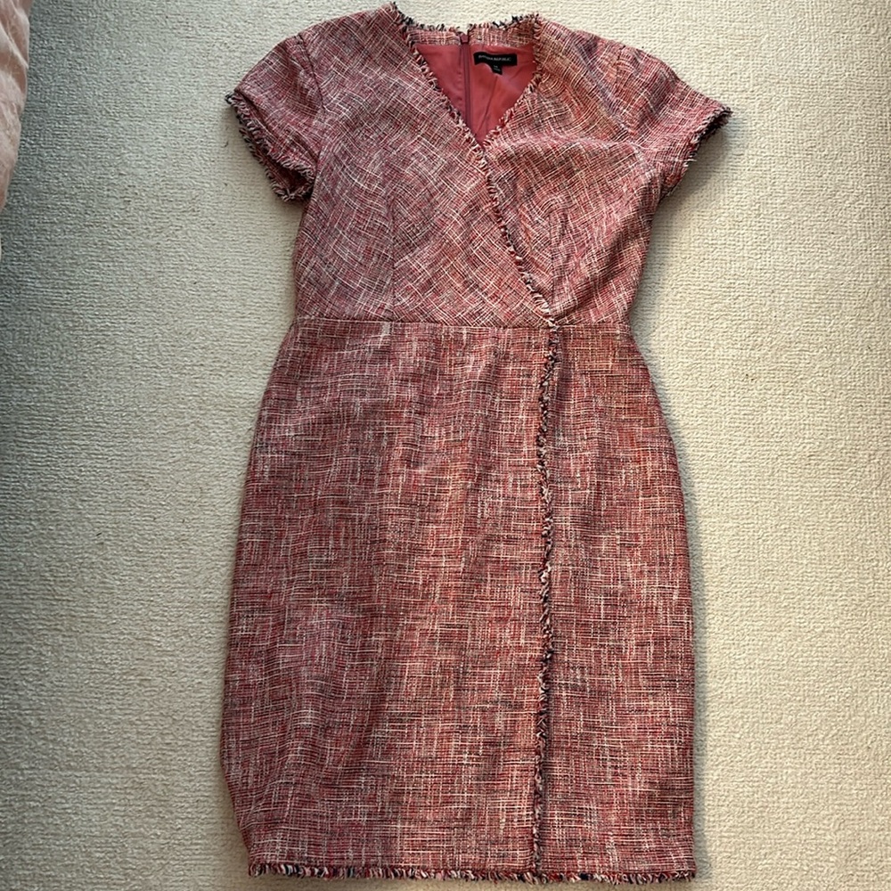 Banana Republic Red Tweed Dress